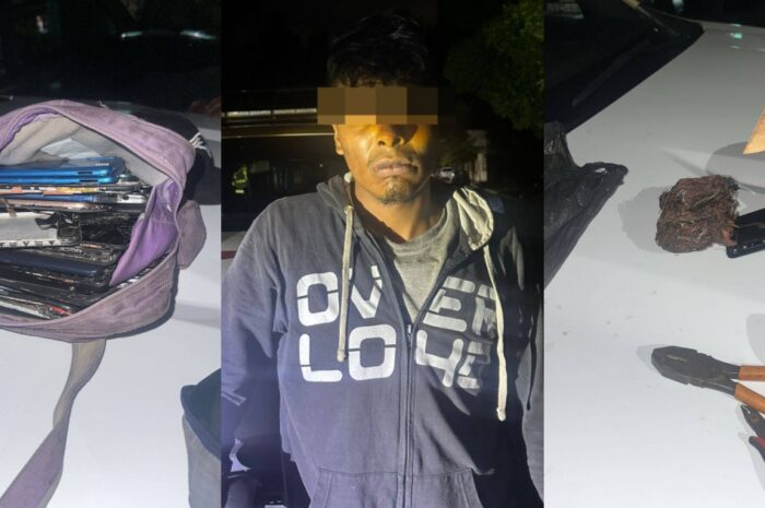 Agarran a sujeto con cobre y celulares en Ciudad Victoria