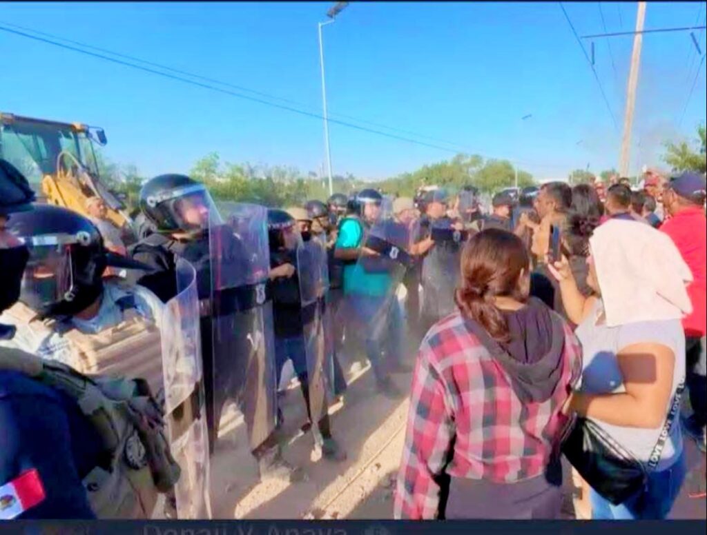 Desalojan con operativo a familias de la colonia 23 de Marzo en Reynosa