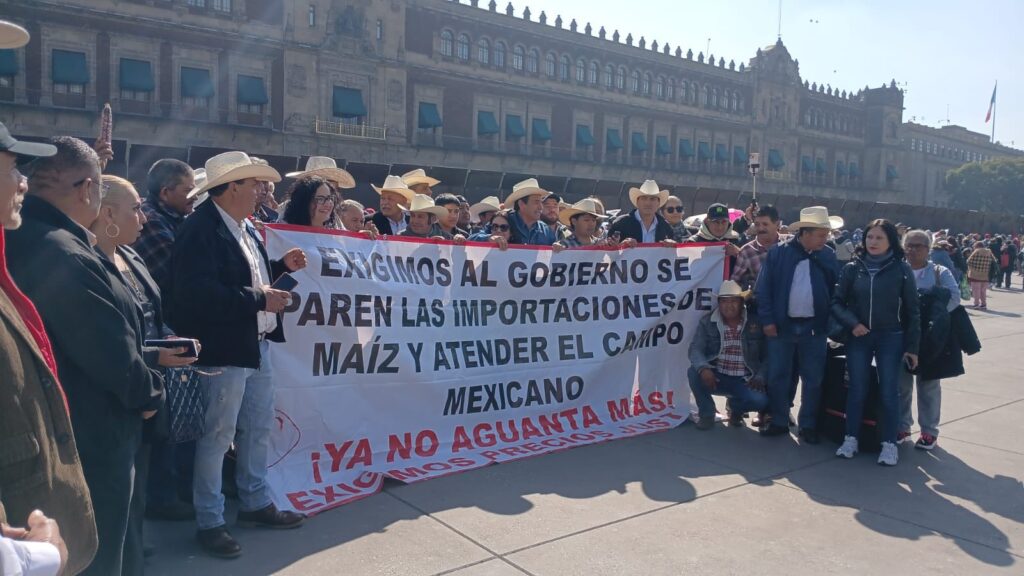 Productores de Tamaulipas protestan en Palacio Nacional: exigen precios justos Productores de Tamaulipas protestan en Palacio Nacional