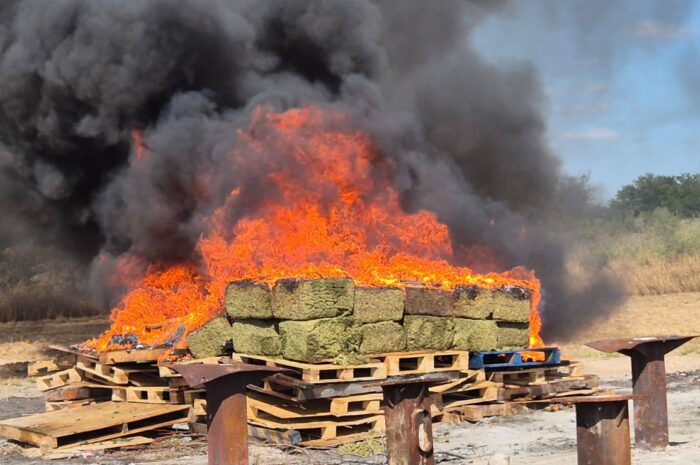FGR destruye más de 200 kilos de droga durante incineración en Reynosa