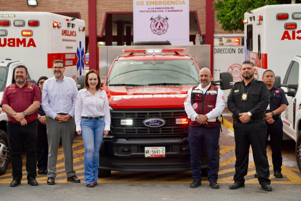 Nuevo Laredo refuerza su sistema de emergencias con nuevas ambulancias y unidades para Protección Civil y Bomberos