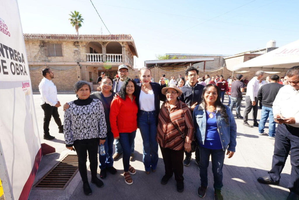 Gobierno de Carmen Lilia Canturosas entrega obras estratégicas de drenaje y colectores pluviales en 3 colonias de Nuevo Laredo