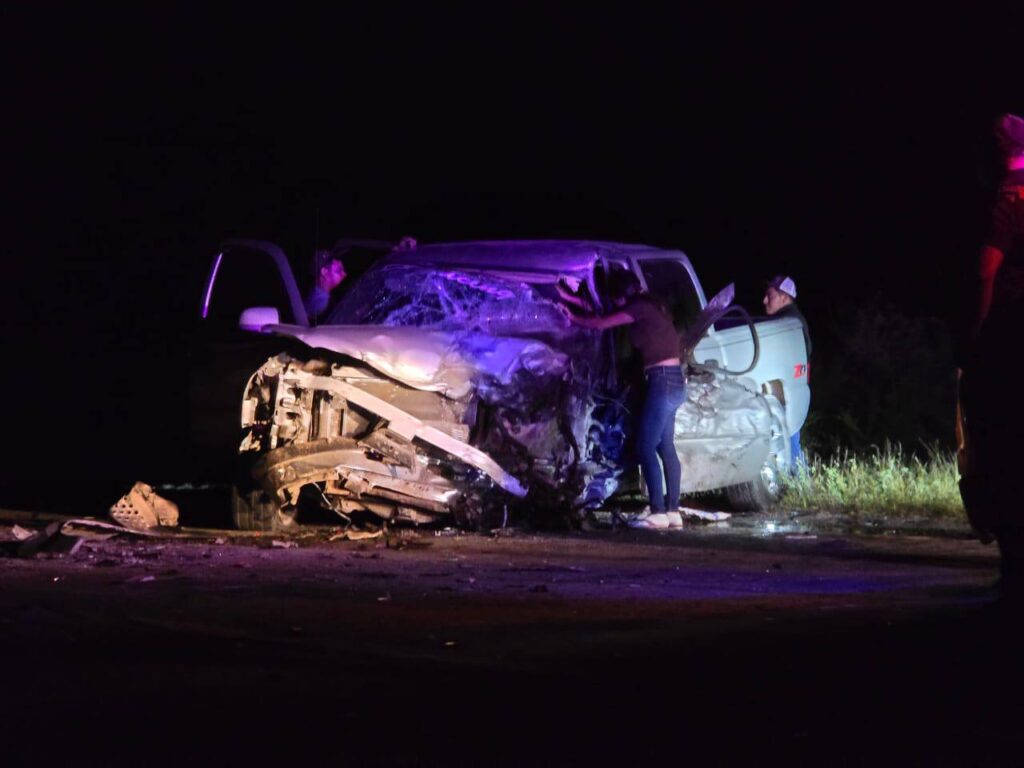 Choque e incendio dejan lesionados en la Victoria–Matamoros