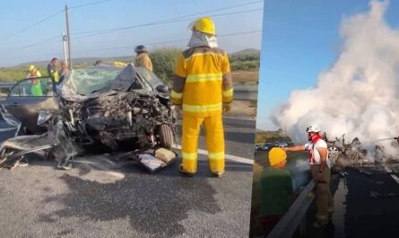 Choque en la Zaragoza–Victoria deja tres muertos