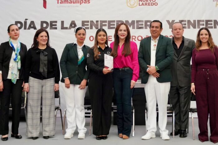 Refrenda alcaldesa Carmen Lilia Canturosas respaldo al sector salud durante homenaje al personal de enfermería