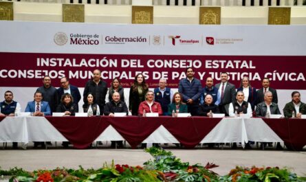 Carmen Lilia Canturosas rinde protesta como integrante del Consejo de Paz y Justicia Cívica del Estado de Tamaulipas