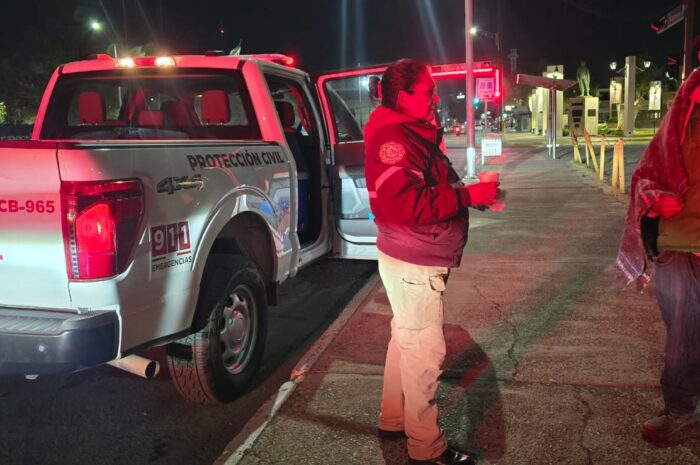Protección Civil y Bomberos implementa operativo carrusel ante bajas temperaturas en Nuevo Laredo