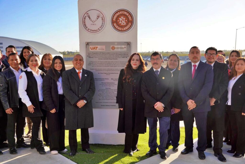 Inaugura alcaldesa Carmen Lilia Canturosas y rector de la UAT obras de infraestructura educativa en la Prepa UAT