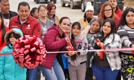 Gobierno de Nuevo Laredo fortalece infraestructura vial en Los Olivos; entrega calles pavimentadas con concreto hidráulico