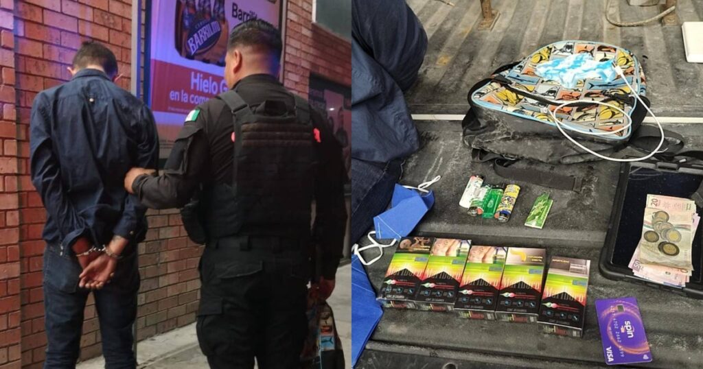 Detienen a presunto ladrón de tienda en Reynosa