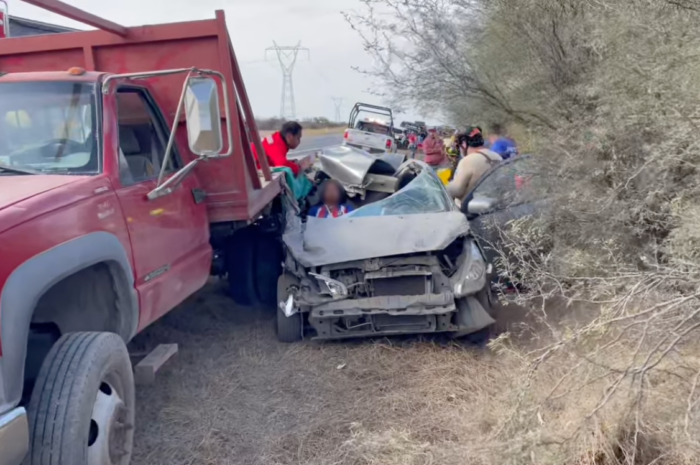 Llanta revienta y provoca aparatoso choque en la Victoria–Zaragoza