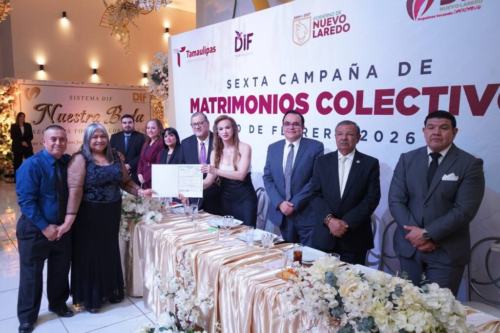 DIF Nuevo Laredo consolida política social con 117 matrimonios en campaña de bodas colectivas 2026