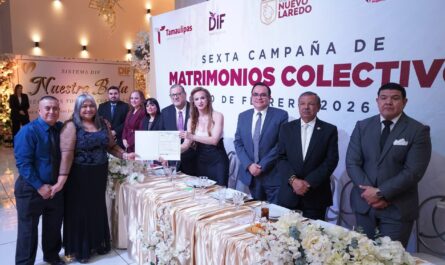 DIF Nuevo Laredo consolida política social con 117 matrimonios en campaña de bodas colectivas 2026