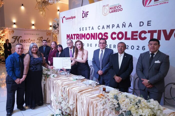 DIF Nuevo Laredo consolida política social con 117 matrimonios en campaña de bodas colectivas 2026