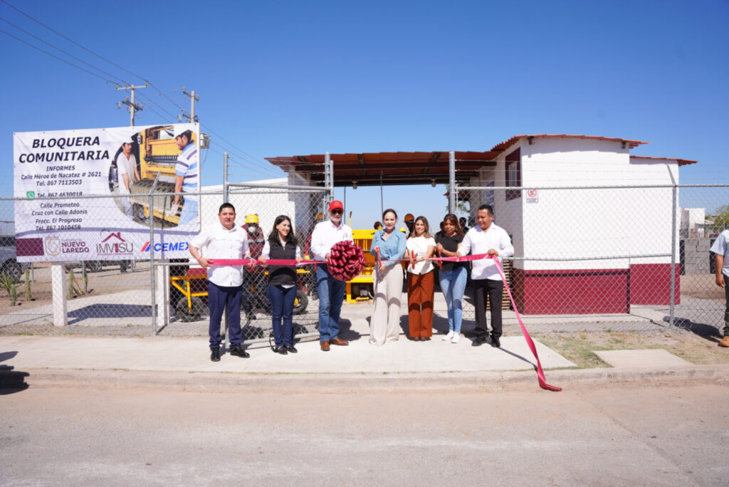 Inaugura Carmen Lilia Canturosas bloquera comunitaria que producirá 150 mil piezas al año para construir casas dignas Inaugura Carmen Lilia Canturosas bloquera comunitaria que producirá 150 mil piezas al año para construir casas dignas