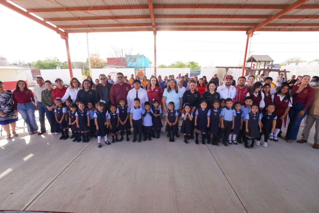 Inaugura alcaldesa Carmen Lilia Canturosas obras de infraestructura educativa en colonia Reforma Urbana