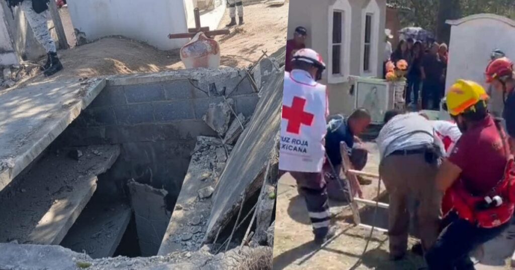 Colapsa tumba en panteón de Soto la Marina y deja 10 lesionados