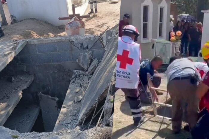 Colapsa tumba en panteón de Soto la Marina y deja 10 lesionados