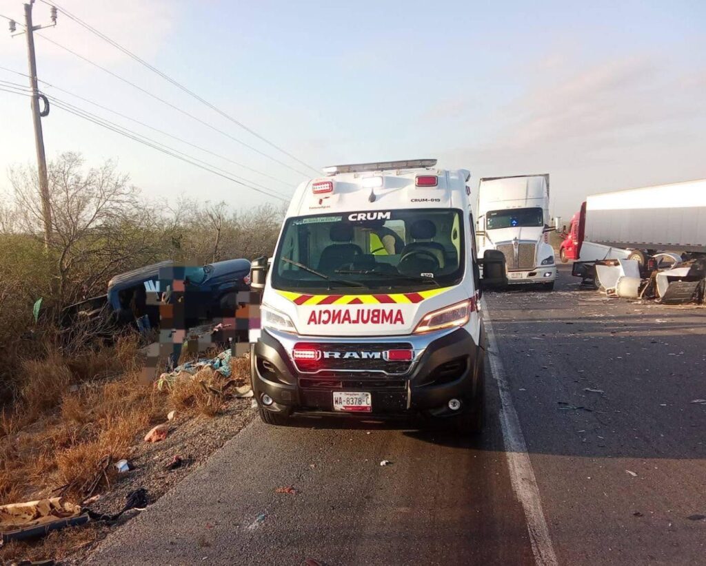 Choque en la Victoria–Matamoros deja siete lesionados en Jiménez