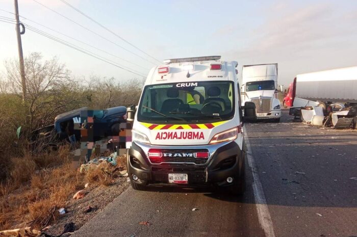 Choque en la Victoria–Matamoros deja siete lesionados en Jiménez