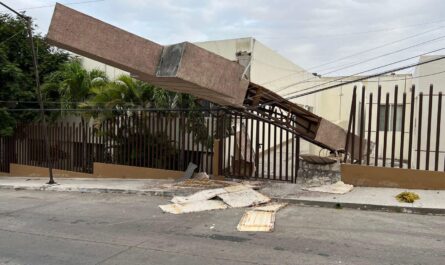 Fuertes rachas de viento provocan daños en el sur del estado