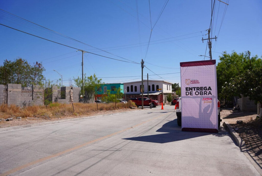 Calles dignas transforman la vida de familias en colonia Francisco Villa; entrega alcaldesa Carmen Lilia Canturosas pavimentaciones