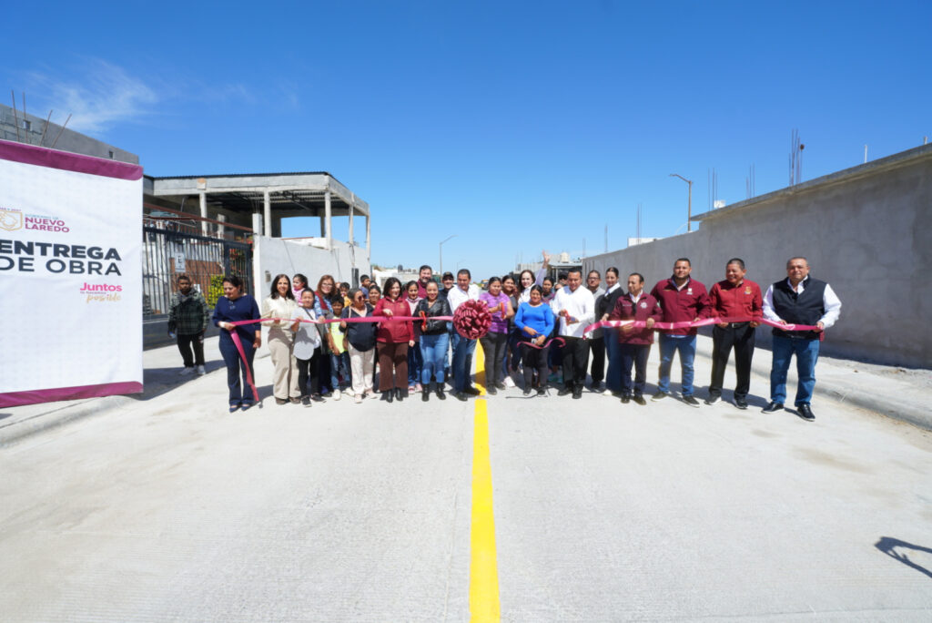 Avanza transformación urbana al poniente de Nuevo Laredo; entrega alcaldesa Carmen Lilia Canturosas obras de repavimentación