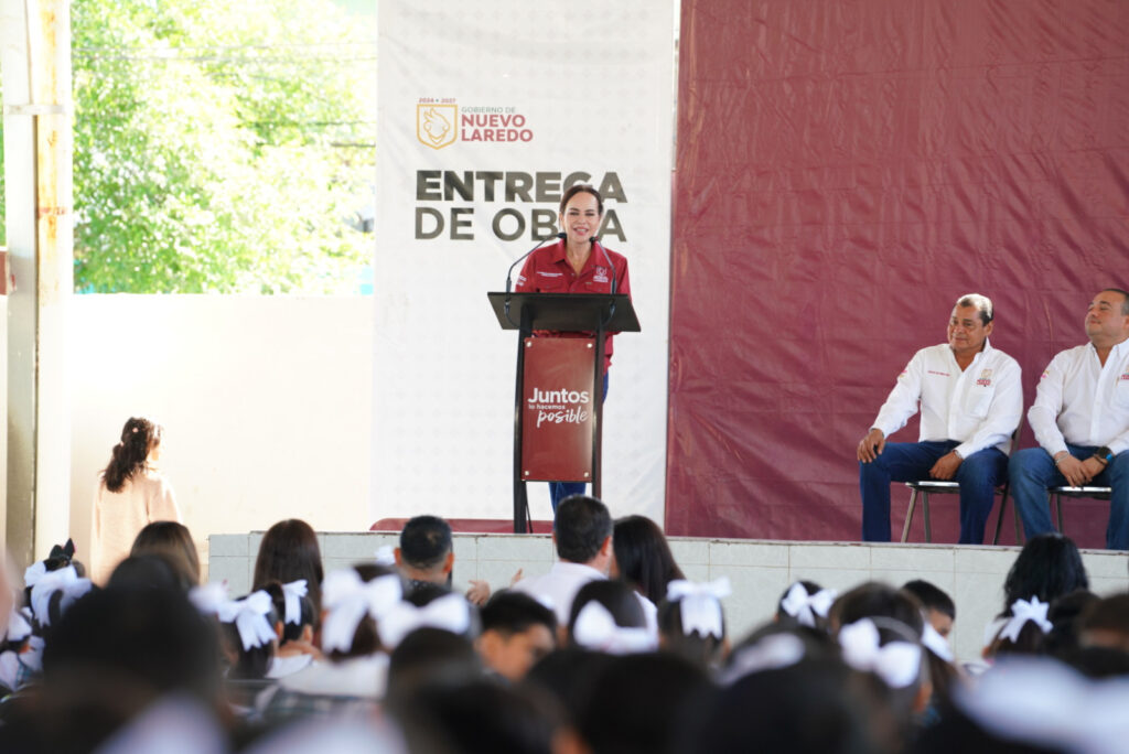 Alcaldesa Carmen Lilia Canturosas transforma primaria al poniente de Nuevo Laredo con construcción de nuevas aulas