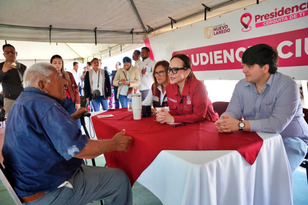 Gobierno de Nuevo Laredo lleva atención directa a familias de Nueva Era con “Presidencia Cerquita de Ti” Carmen Lilia Canturosas brinda atención directa a familias con