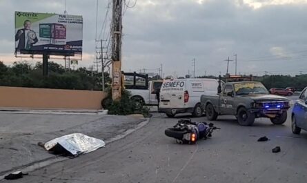 Motociclista muere tras ser arrollado por transporte que huyó en Reynosa