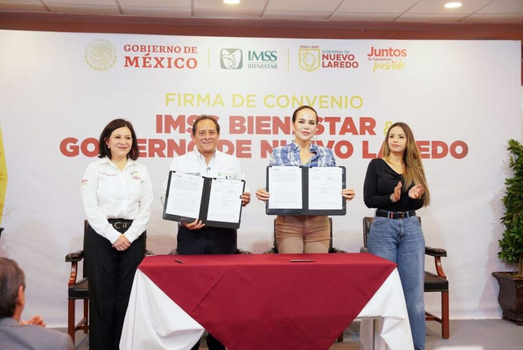 Gobierno de Nuevo Laredo e IMSS-Bienestar formalizan convenio para ampliar cobertura de salud Gobierno de Nuevo Laredo e IMSS-Bienestar formalizan convenio para ampliar cobertura de salud