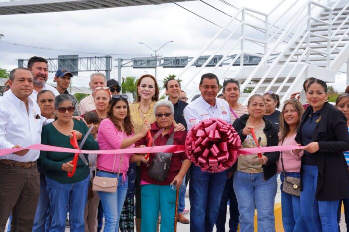 Cumple alcaldesa Carmen Lilia Canturosas con obras de seguridad vial para familias del poniente