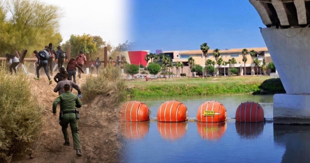 Boyas de Texas no frenarán cruce de migrantes por el río Bravo: ITM Boyas no detendrán migración en río Bravo: ITM