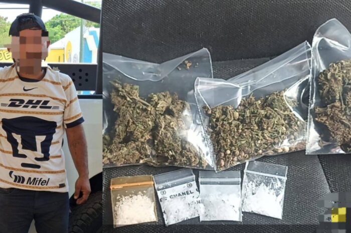 Detienen a motociclista con presuntas drogas en Ciudad Victoria