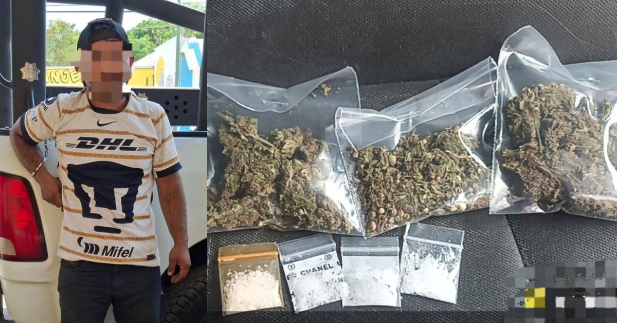 Detienen a motociclista con presuntas drogas en Ciudad Victoria