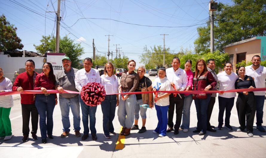 Gobierno de Carmen Lilia Canturosas beneficia a familias de Los Olivos 1 y 2 con vialidades renovadas Carmen Lilia Canturosas entrega obras viales en Los Olivos