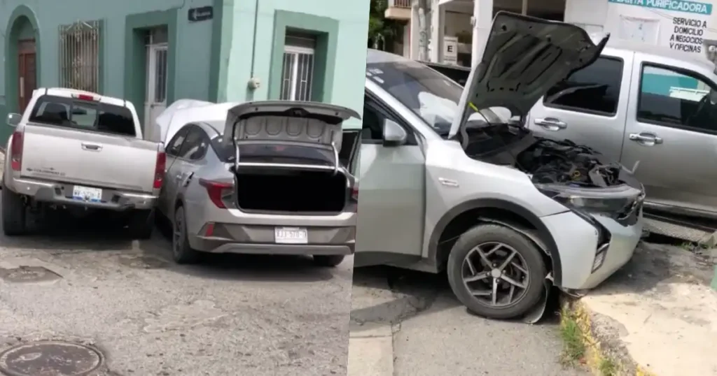 Aparatoso choque en Ciudad Victoria deja una mujer lesionada