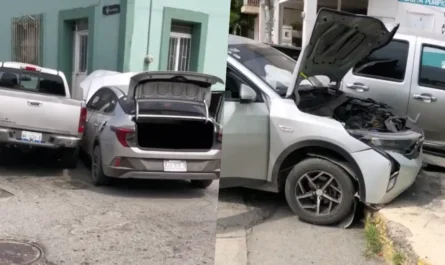 Aparatoso choque en Ciudad Victoria deja una mujer lesionada
