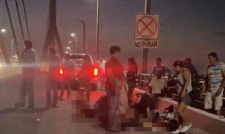 Presunto conductor ebrio arrolla motocicleta con familia en el Puente Tampico