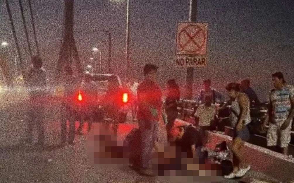 Presunto conductor ebrio arrolla motocicleta con familia en el Puente Tampico