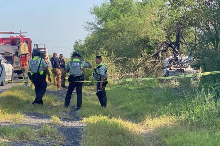 Conductor muere calcinado tras choque e incendio en la Reynosa–San Fernando