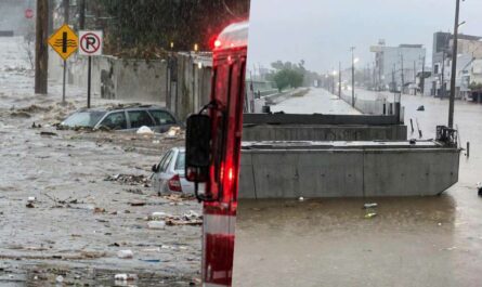 Fuertes lluvias y vientos provocan inundaciones y apagones en Reynosa