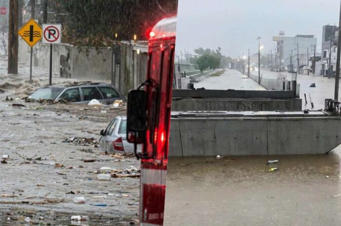 Fuertes lluvias y vientos provocan inundaciones y apagones en Reynosa
