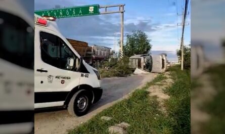 Fatal volcadura en carretera Río Bravo-Reynosa deja un muerto